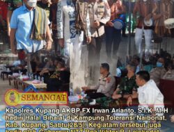 Kapolres Kupang Bersama Gubernur NTT Hadiri Halal Bihalal di Kampung Toleransi
