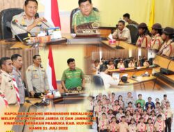 Kapolres Kupang Dampingi Wabup Kupang Lepas Kontingen Jamda IX dan Jamnas XI 2022