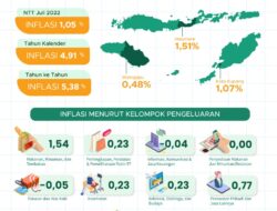 Juli 2022 NTT Mengalami Inflasi 1,05 Persen