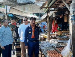 Tinjau Pasar, Harga Daging Ayam Stabil Telur Naik