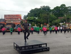 Jalin Keakraban Kodim 1613/SB dan Polres Sumba Barat Gelar Senam Bersama