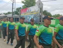 Jaga Kesehatan dan Kebugaran Tubuh, Dandim 1613/Sumba Barat Pimpin Olahraga Bersama Anggota