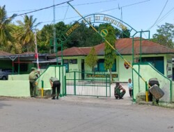 Sambut HUT RI ke-78, Koramil 1613-03/Katikutana Bersihkan Pangkalan
