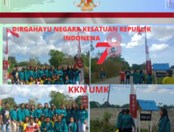Menyambut HUT RI Ke 78, Mahasiswa KKN Universitas Muhammadiyah Kupang Buat Gapura