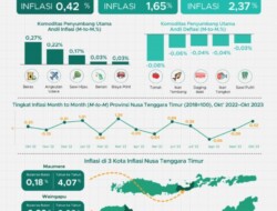 Oktober 2023, Gabungan 3 Kota di NTT Alami Inflasi