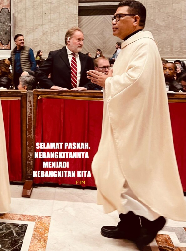 Padre Marco Solo Kewuta, SVD, Pastor asal Indonesia -NTT-Flores Timur yang saat ini bertugas di Vatikan sebagai Anggota Dewan Penasehat Kepausan menangani Dialog, Kerukunan dan Perdamaian Antarumat Beragama, Desk Islam Asia-Pasifik, dan juga menangani beberapa tugas penting lainnya di Tanta Suci Vatikan: Foto (PdM/Ranakanews.com)