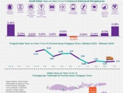 Oktober 2024 NTT Alami Inflasi Year On Year sebesar 1,13 Persen dengan Indeks Harga Konsumen 105,33