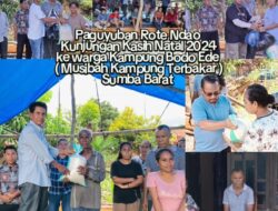 Peduli Sesama,Paguyuban Rote Ndao Sumba Barat Serahkan Bantuan Untuk Korban Kebakaran