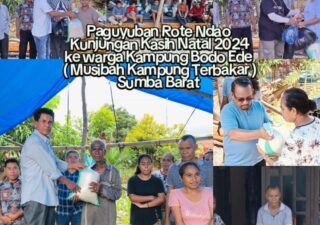 Peduli Sesama,Paguyuban Rote Ndao Sumba Barat Serahkan Bantuan Untuk Korban Kebakaran