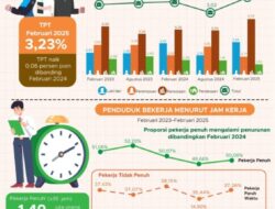 Tingkat Pengangguran Terbuka (TPT) Februari 2025 sebesar 3,23 Persen, Naik sebesar 0,06 Persen