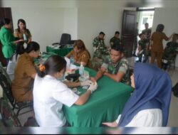 Arhanud 9/AWJ dan Puskesmas Camplong Gelar Cek Kesehatan Gratis