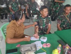 186 Prajurit Brigif 21/Komodo Ikut Cek Kesehatan Gratis di Markas Brigif