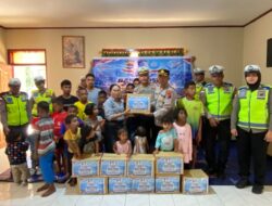 HUT  Polantas  ke-71, Sat Lantas Polres Manggarai  Gelar  Aksi Sosial ke Warga Terdampak Gempa