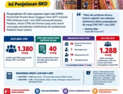 40 CPNS Pemprov NTT Sudah Diangkat PNS, 1.288 Rekan Mereka Masih Menunggu: BKD Ungkap Alasannya